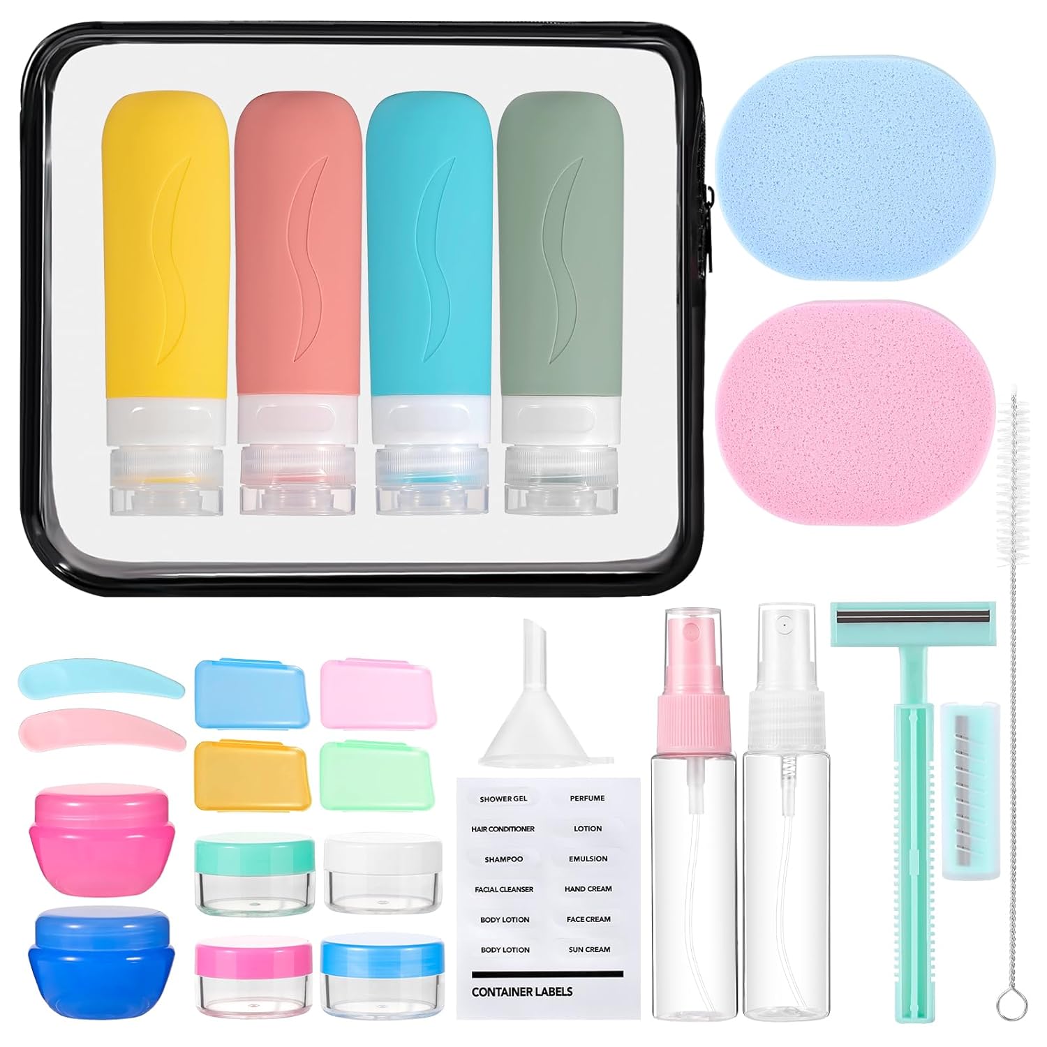 26 Pack Travel Size Toiletries Travel Bottles Tsa Approved Travel Essentials for Women Travel Size Containers Silicone Leak Proof Toiletry Bottle Travel Accessories