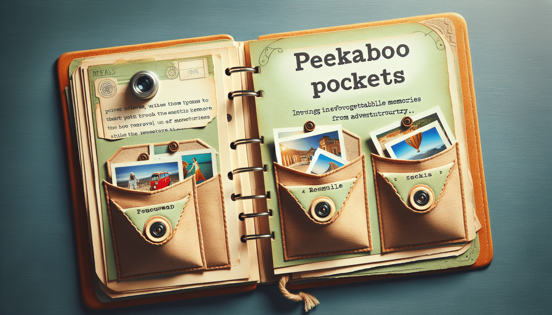 Add Extra Photos with Peekaboo Pockets in Your Travel Scrapbook