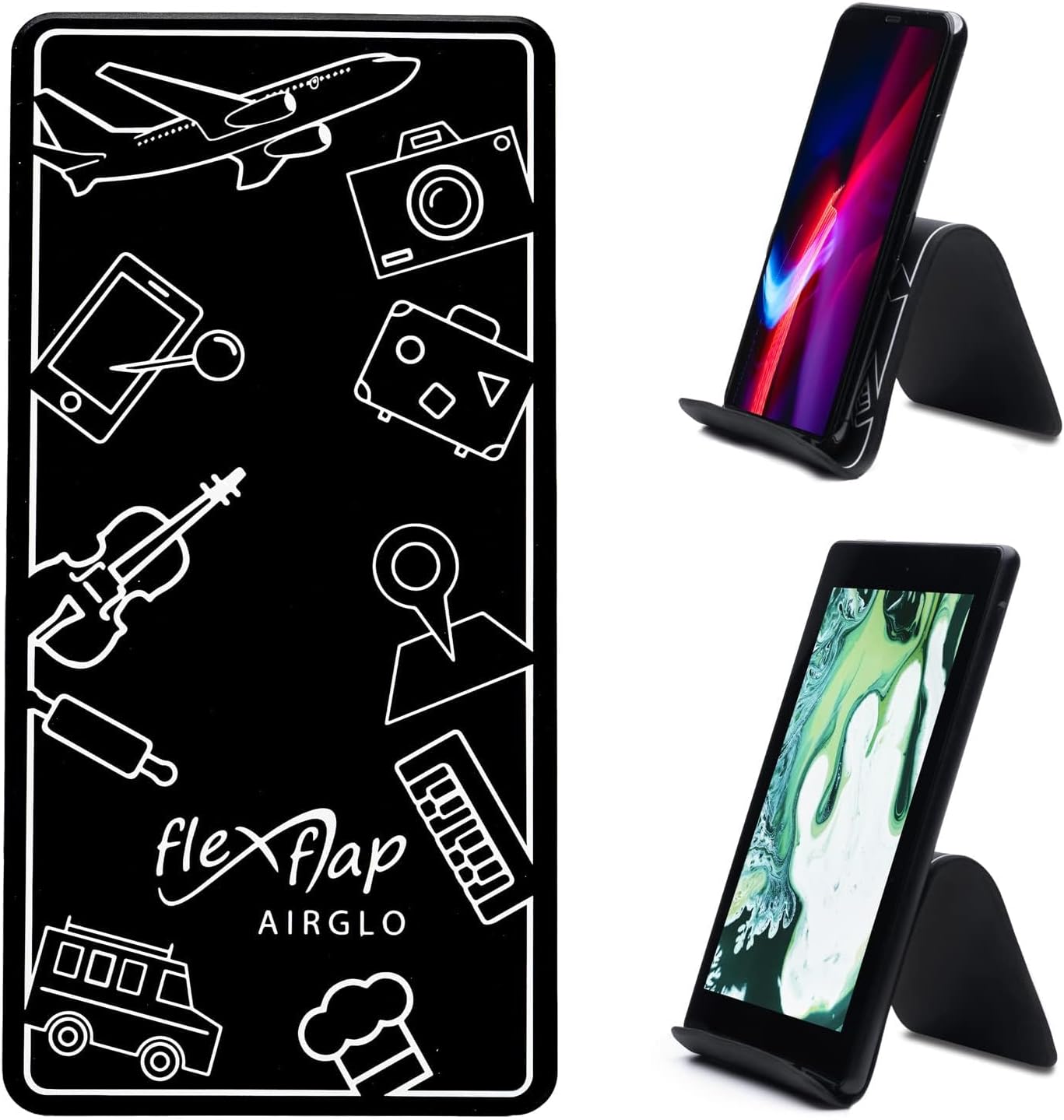 Airplane Travel Essentials for Flying Flex Flap Cell Phone Holder  Flexible Tablet Stand for Desk, Bed, Treadmill, Home  in-Flight Airplane Travel Accessories - Travel Must Haves Cool Gadgets (XL)