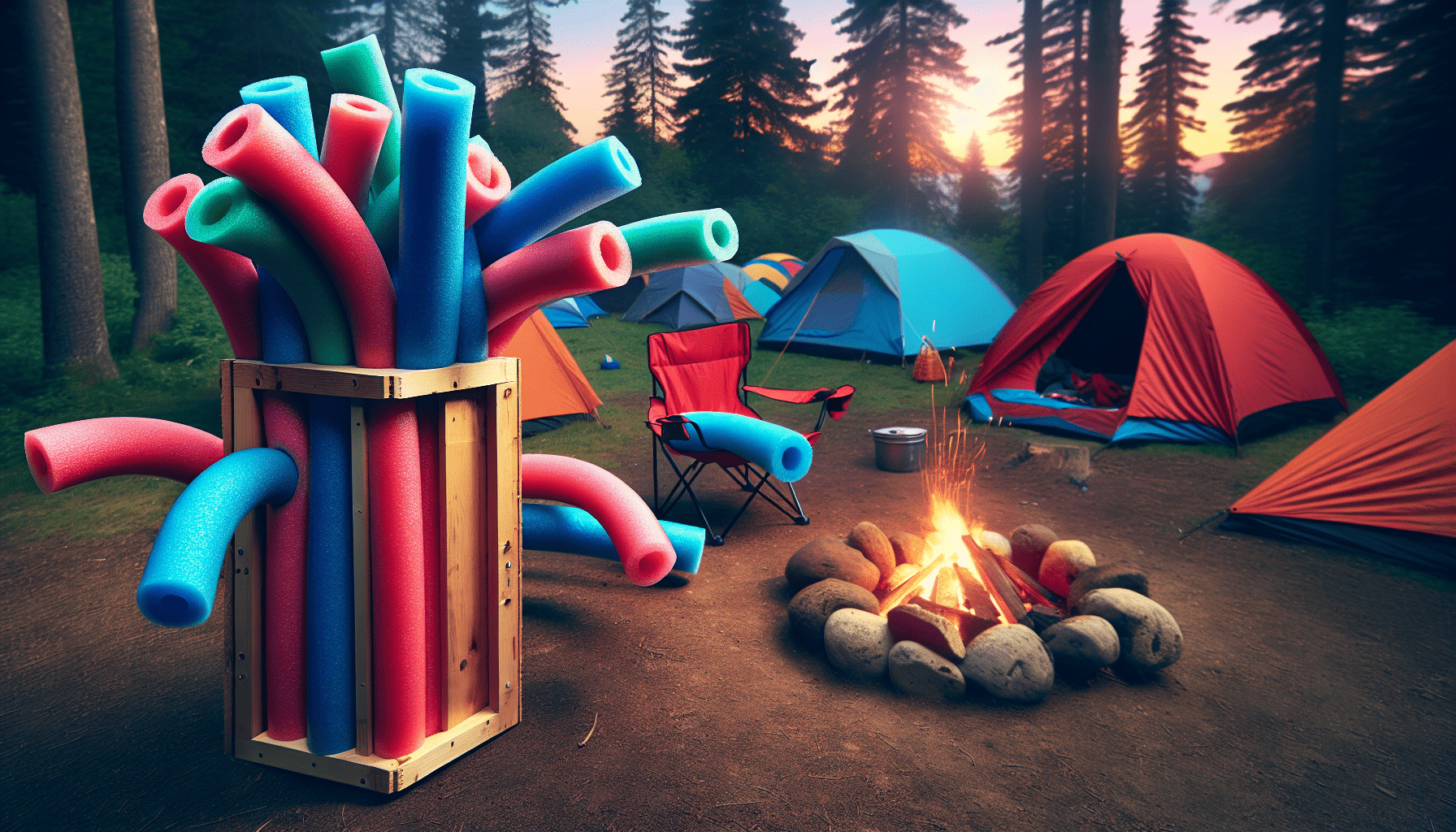 These Pool Noodle Hacks Will Transform Your Next Camping Trip