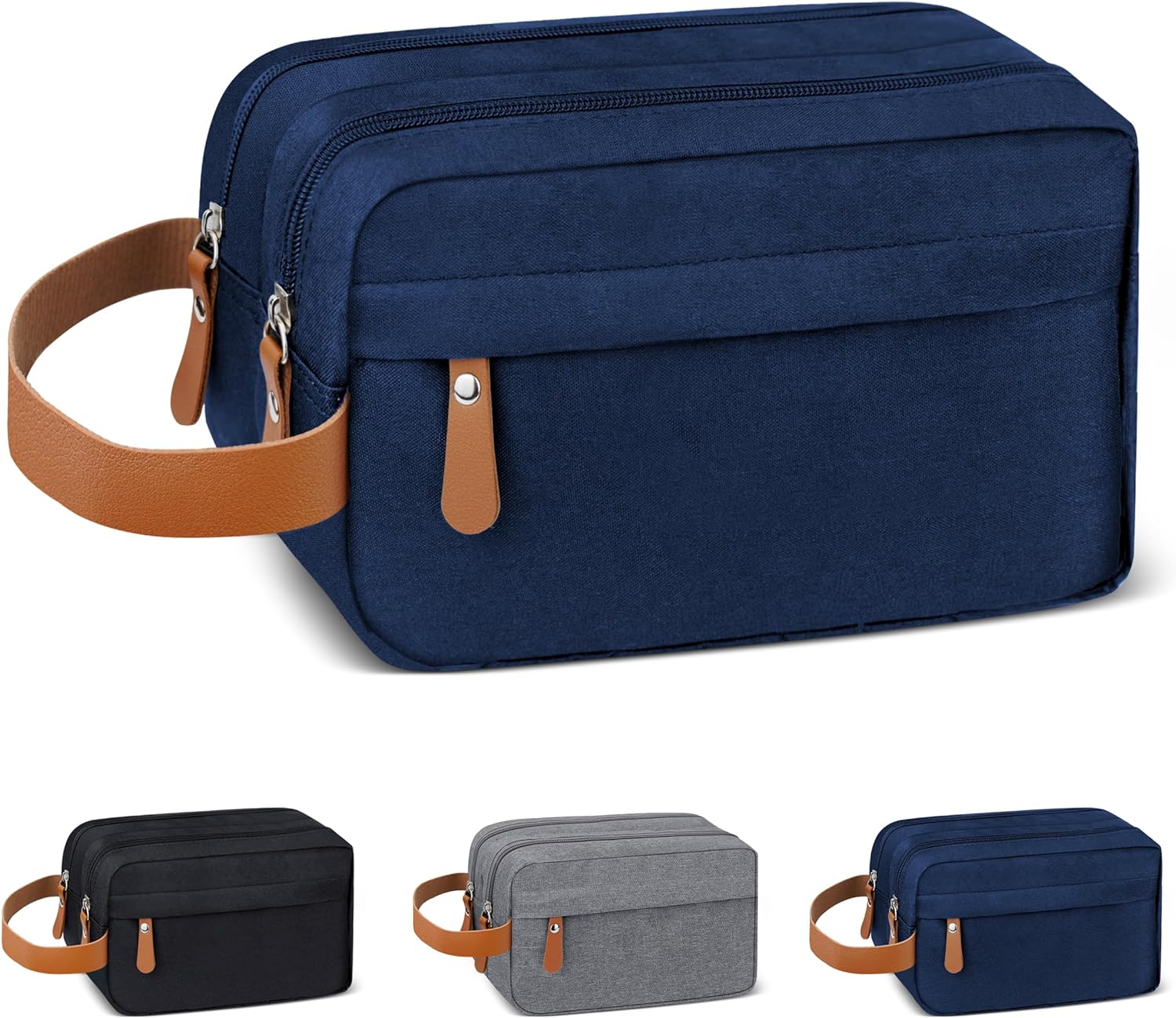 Toiletry Bag for Men, Hangable Portable Travel Toiletry Storage Bag, Waterproof Travel Bag for Toiletries with Handle,Shaving Bag for Business Travel Toiletry Accessories (Navy Blue)