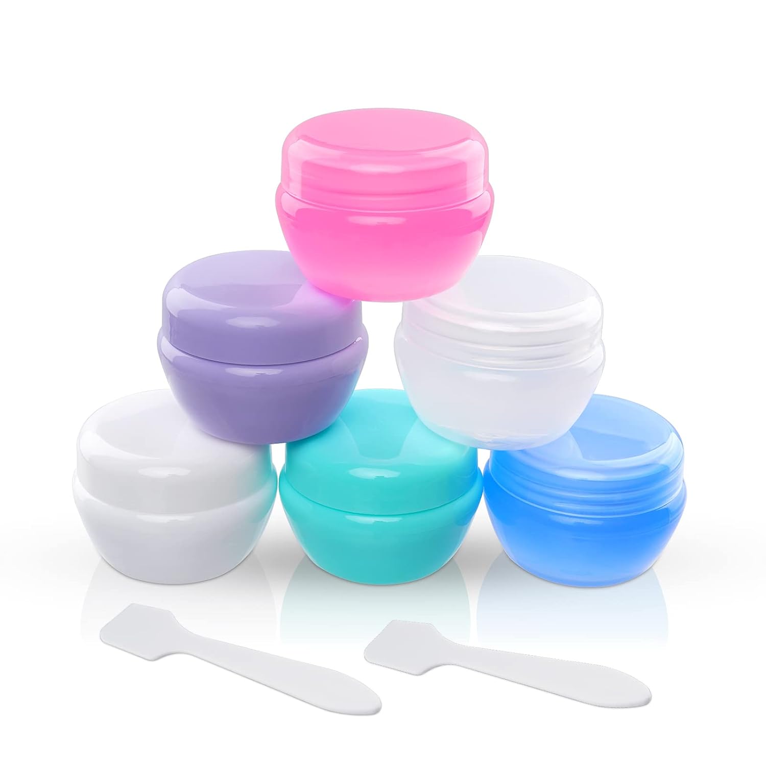 Cosywell Travel Containers Travel Size Containers for Toiletries Cream Jars 6PCS Refillable Leak-proof Travel Accessories with Lid for Lotion Cosmetic Makeup Body Cream