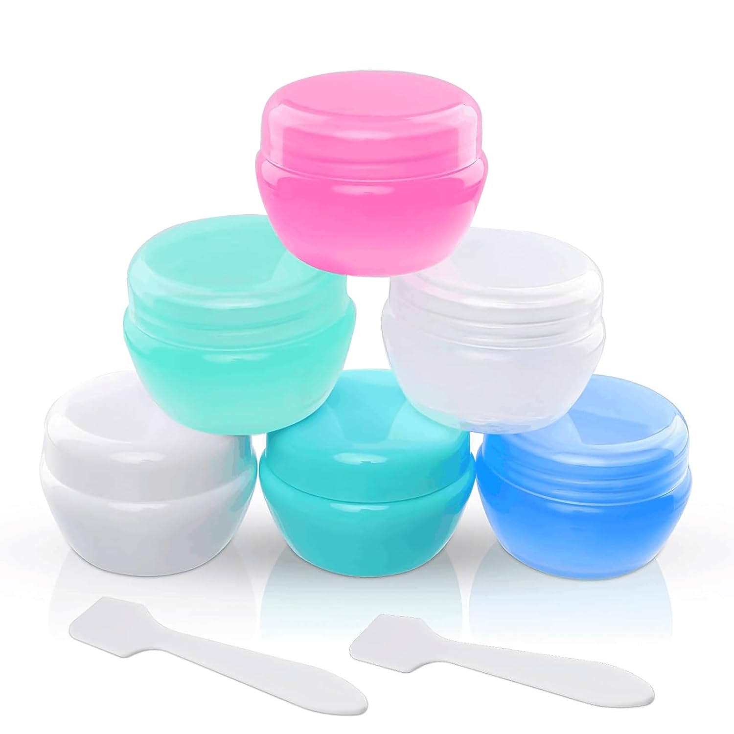 Cosywell Travel Containers Travel Size Containers for Toiletries Cream Jars 6PCS Refillable Leak-proof Travel Accessories with Lid for Lotion Cosmetic Makeup Body Cream