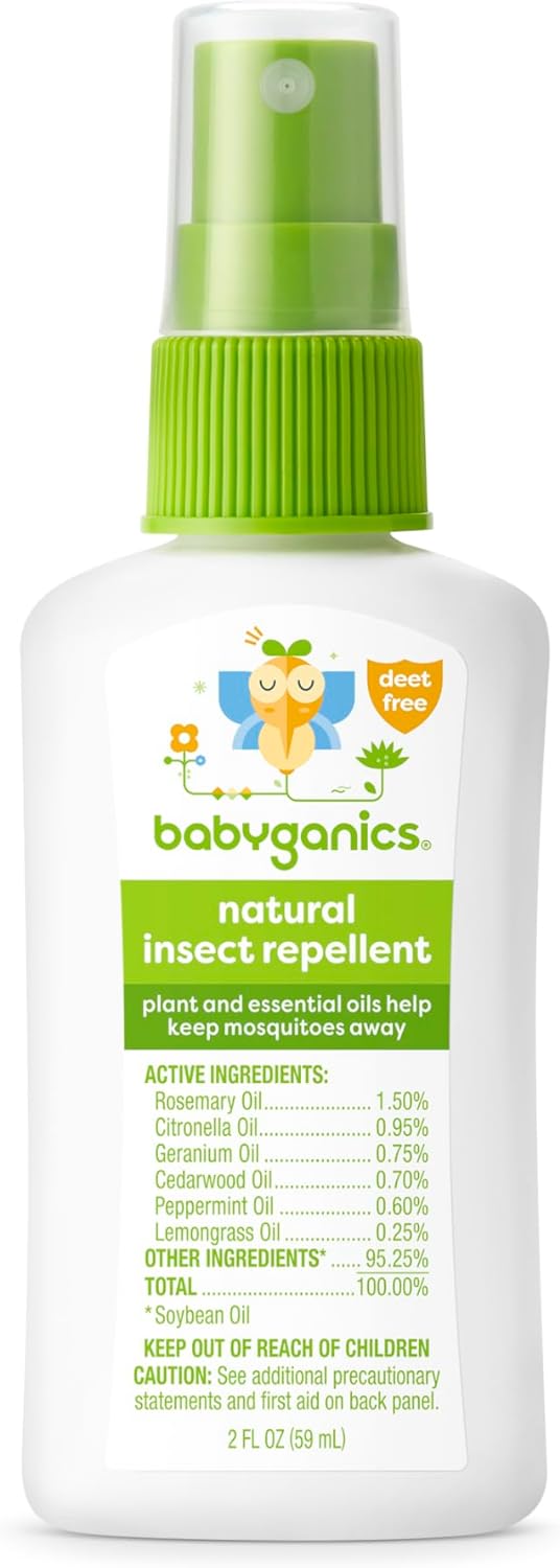 Babyganics Insect Spray, 2oz, 1 pack, Made with Plant and Essential Oils, Packaging May Vary